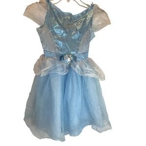 Disney Cinderella Costume Dress Gown Princess Girls 4 Blue Parks Tutu Fantasy